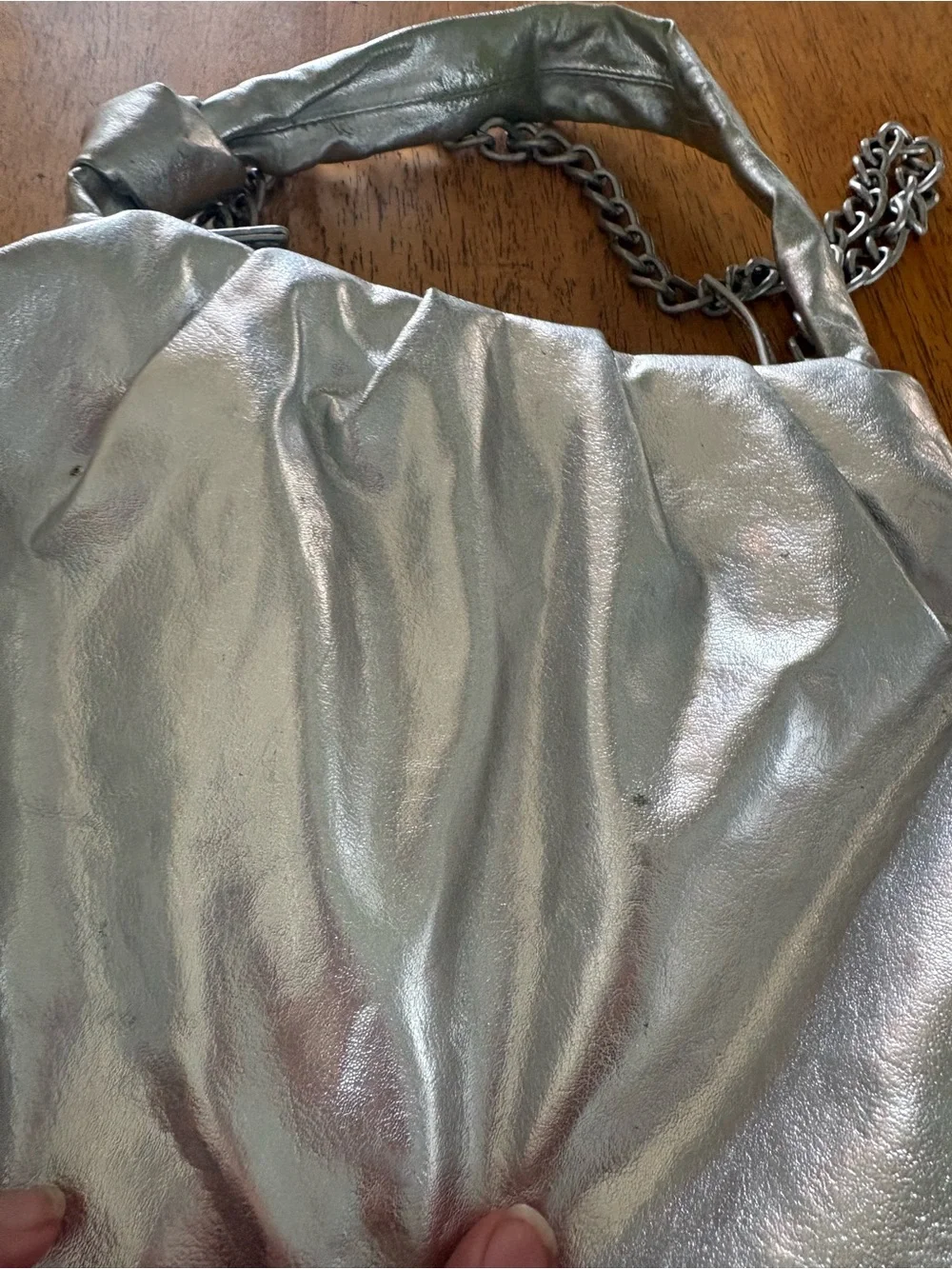 Free People metallic silver
